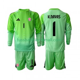 Fußballtrikots Costa Rica Keylor Navas 1 Torwart Kinder 2025 Langarm Heimtrikotsatz kaufen